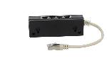 Cable - Connectique Pour Peripherique Repartiteur Modulaire RJ45 1 entree 4 sorties - Noir