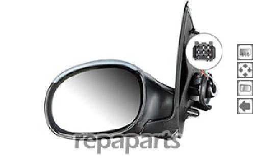 Retroviseurs Retroviseur Exterieur compatible avec Peugeot 206 98-03 - Cote Gauche - Chauffant - Electrique