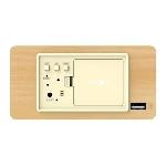 Radio Reveil Reveil 4 en 1 - EVOOM - Modele WOOD - Horloge. Thermometre. Calendrier - Couleur Naturel - Radio numerique