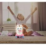 Reveil Enfant Réveil avec Veilleuse Lumineuse Chat en 3D - LEXIBOOK - Rose - Alarme et effets sonores