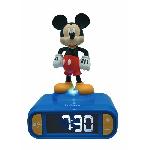 Reveil Enfant Réveil digital avec veilleuse lumineuse Mickey en 3D et effets sonores