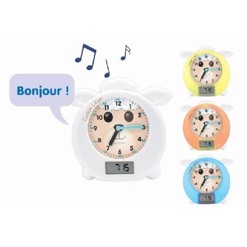 Reveil Enfant Reveil educatif LEXIBOOK - Leon - Coach de Sommeil - Conteur d'histoires et lumieres multicolores - Blanc - Enfant