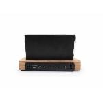 Radio Reveil Reveil station meteo - THOMSON - Bois clair - Affichage temperature. Hygrometrie. Double alarme. USB-C. Sonde sans fil