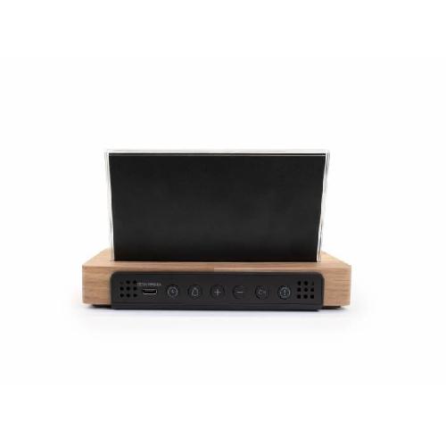 Radio Reveil Reveil station meteo - THOMSON - Bois clair - Affichage temperature. Hygrometrie. Double alarme. USB-C. Sonde sans fil