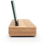 Radio Reveil Reveil station meteo - THOMSON - Bois clair - Affichage temperature. Hygrometrie. Double alarme. USB-C. Sonde sans fil