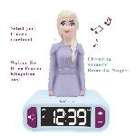 Reveil Enfant Reveil veilleuse digital LEXIBOOK - La Reine Des Neiges 2 - 3D lumineux et sonore - Blanc et violet - Enfant