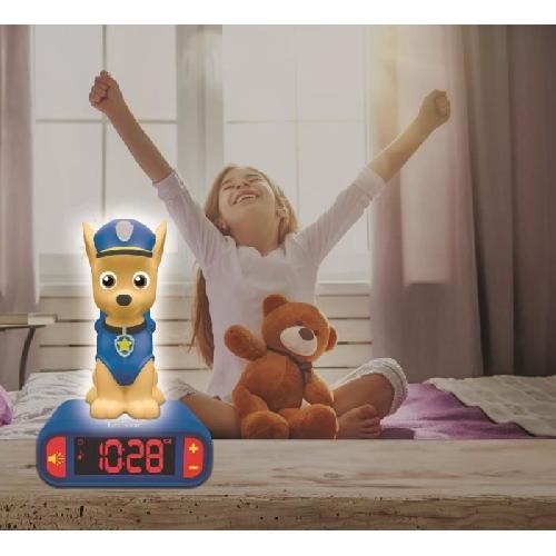 Reveil Enfant Réveil veilleuse PAT' PATROUILLE Chase en 3D avec effets sonores - LEXIBOOK