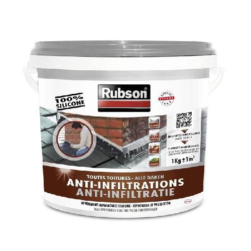 Peinture - Vernis - Traitement (lasure - Effets Decoratifs) Revetement impermeable - RUBSON - Anti-infiltrations - 1kg - 100 Silicone - Resistant aux UV