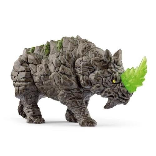 Figurine Miniature - Personnage Miniature Rhinocéros de pierre - Figurine fantastique - Monstre Mythique et Puissant avec une Tete Mobile - Jeu Imaginatif pour Garçons et