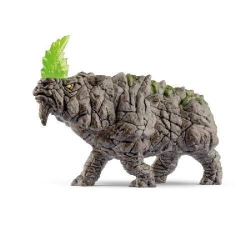 Figurine Miniature - Personnage Miniature Rhinocéros de pierre - Figurine fantastique - Monstre Mythique et Puissant avec une Tete Mobile - Jeu Imaginatif pour Garçons et