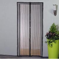Rideau - Store - Accessoire Moustiquaire rideau pour porte  magnétique - H220 cm x L100 cm - Polyester noir