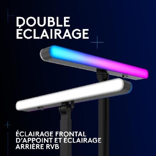 Lampe - Lanterne - Eclairage D'appoint De Camping Ring Light Logitech G Litra Beam LX double eclairage d'appoint pour streaming LED RVB premium avec TrueSoft. LIGHTSYNC. Bluetooth