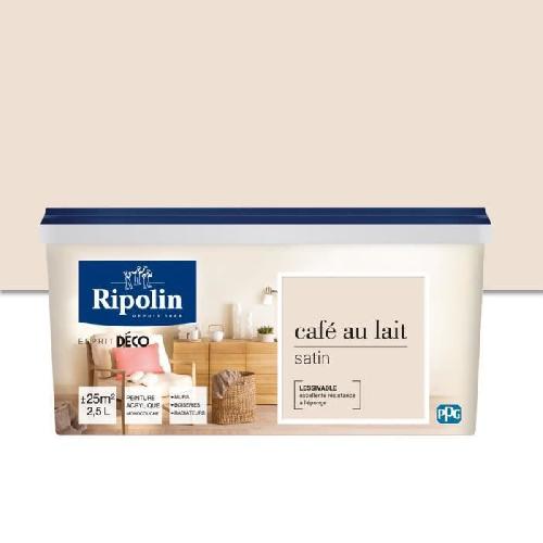 Peinture - Vernis - Traitement (lasure - Effets Decoratifs) RIPOLIN ESPRIT DECO MULTI SUPPORTS CAFE AU LAIT satin 2.5L