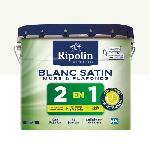 Peinture - Vernis - Traitement (lasure - Effets Decoratifs) RIPOLIN Peinture blanche pour murs et plafonds avec sous-couche integre - Blanc satin - 10 L