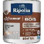 Peinture - Vernis - Traitement (lasure - Effets Decoratifs) RIPOLIN Peinture Bois Satin Haute Protection 10 ans qui Protege et Magnifie vos Bois - Gris clair