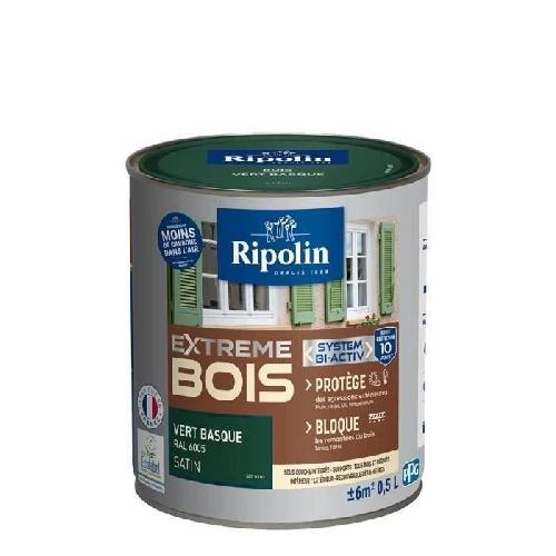 Peinture - Vernis - Traitement (lasure - Effets Decoratifs) RIPOLIN Peinture Bois Satin Haute Protection 10 ans qui Protege et Magnifie vos Bois - Vert basque