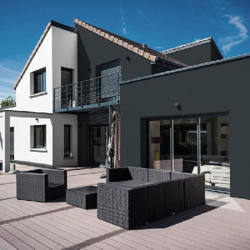 Peinture - Vernis - Traitement (lasure - Effets Decoratifs) RIPOLIN Peinture Mat Facade 2 en 1. Avec Sous- Anthracite