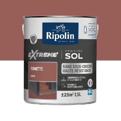 Peinture - Vernis - Traitement (lasure - Effets Decoratifs) RIPOLIN Peinture pour sol interieur et exterieur - Tomette satin - 2.5 L