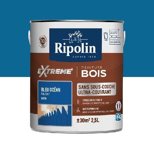 Peinture - Vernis - Traitement (lasure - Effets Decoratifs) RIPOLIN PROTECTION EXTREME BOIS BLEU OCEAN RAL 5 Satin 2.5 L