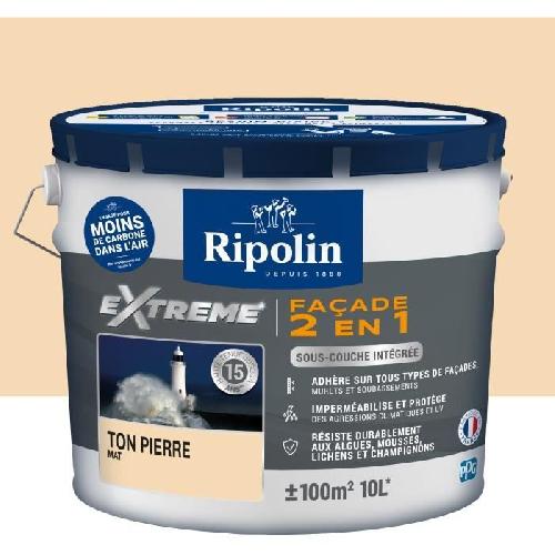 Peinture - Vernis - Traitement (lasure - Effets Decoratifs) RIPOLIN PROTECTION EXTREME FACADE TON PIERRE Mat 10 L