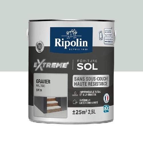 Peinture - Vernis - Traitement (lasure - Effets Decoratifs) RIPOLIN PROTECTION EXTREME SOL GRAVIER RAL 7035 SATIN 2.5 L