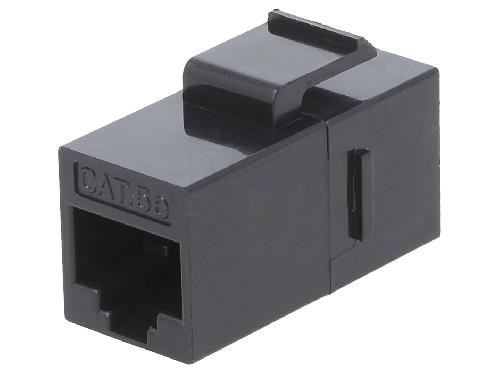 Cable - Connectique Pour Peripherique RJ45 femelle droit Cat.5e Keystone PoE.PoE+ - noir