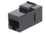 Cable - Connectique Pour Peripherique RJ45 femelle droit Cat.5e Keystone PoE.PoE+ - noir