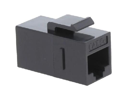 Cable - Connectique Pour Peripherique RJ45 femelle droit Cat.5e Keystone PoE.PoE+ - noir