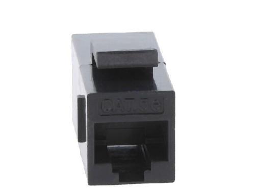 Cable - Connectique Pour Peripherique RJ45 femelle droit Cat.5e Keystone PoE.PoE+ - noir