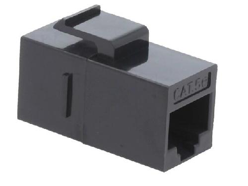 Cable - Connectique Pour Peripherique RJ45 femelle droit Cat.5e Keystone PoE.PoE+ - noir