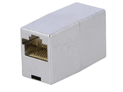 Cable - Connectique Pour Peripherique RJ45 femelle droit x2 Cat.5e - metallise