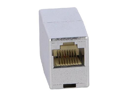 Cable - Connectique Pour Peripherique RJ45 femelle droit x2 Cat.5e - metallise