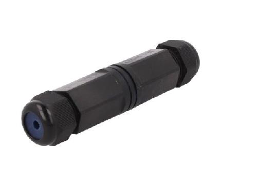 Cable - Connectique Pour Peripherique RJ45 femelle droit x2 Cat.6 IP67 - Noir