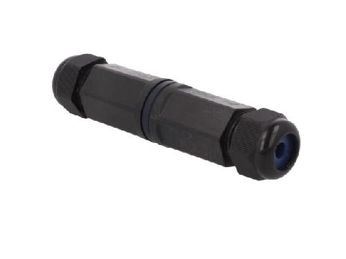 Cable - Connectique Pour Peripherique RJ45 femelle droit x2 Cat.6 IP67 - Noir