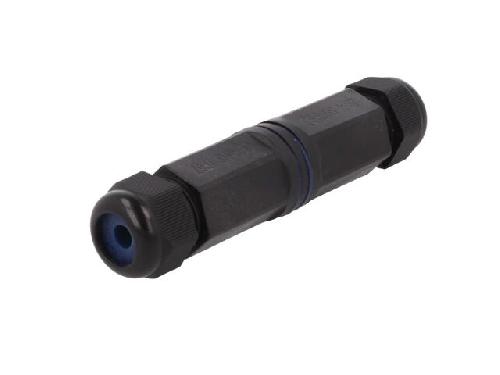 Cable - Connectique Pour Peripherique RJ45 femelle droit x2 Cat.6 IP67 - Noir