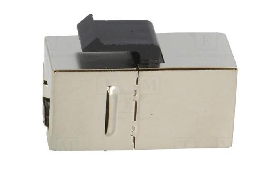 Cable - Connectique Pour Peripherique RJ45 femelle droit x2 Cat. 6 Keystone