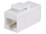 Cable - Connectique Pour Peripherique RJ45 femelle droit x2 Cat.6 Keystone - blanc