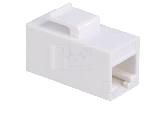 Cable - Connectique Pour Peripherique RJ45 femelle droit x2 Cat.6 Keystone - blanc
