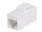 Cable - Connectique Pour Peripherique RJ45 femelle droit x2 Cat.6 Keystone - blanc