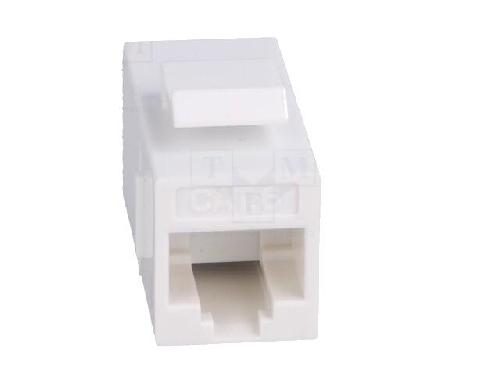 Cable - Connectique Pour Peripherique RJ45 femelle droit x2 Cat.6 Keystone - blanc