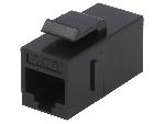 Cable - Connectique Pour Peripherique RJ45 femelle droit x2 Cat.6 Keystone - noir