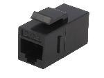 Cable - Connectique Pour Peripherique RJ45 femelle droit x2 Cat.6 Keystone - noir