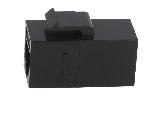 Cable - Connectique Pour Peripherique RJ45 femelle droit x2 Cat.6 Keystone - noir