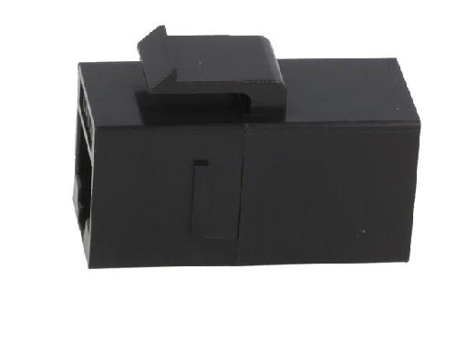 Cable - Connectique Pour Peripherique RJ45 femelle droit x2 Cat.6 Keystone - noir