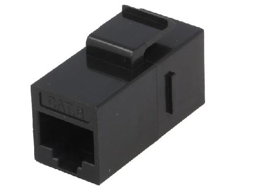 Cable - Connectique Pour Peripherique RJ45 femelle droit x2 Cat.6 Keystone - noir