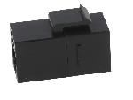Cable - Connectique Pour Peripherique RJ45 femelle droit x2 Cat.6 Keystone - noir