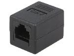 Cable - Connectique Pour Peripherique RJ45 femelle droit x2 Cat.6 - noir