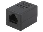 Cable - Connectique Pour Peripherique RJ45 femelle droit x2 Cat.6 - noir