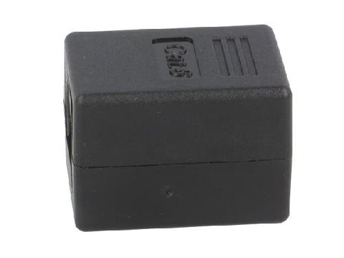 Cable - Connectique Pour Peripherique RJ45 femelle droit x2 Cat.6 - noir