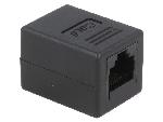 Cable - Connectique Pour Peripherique RJ45 femelle droit x2 Cat.6 - noir